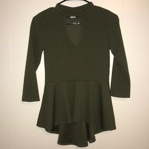 Olive green blouse